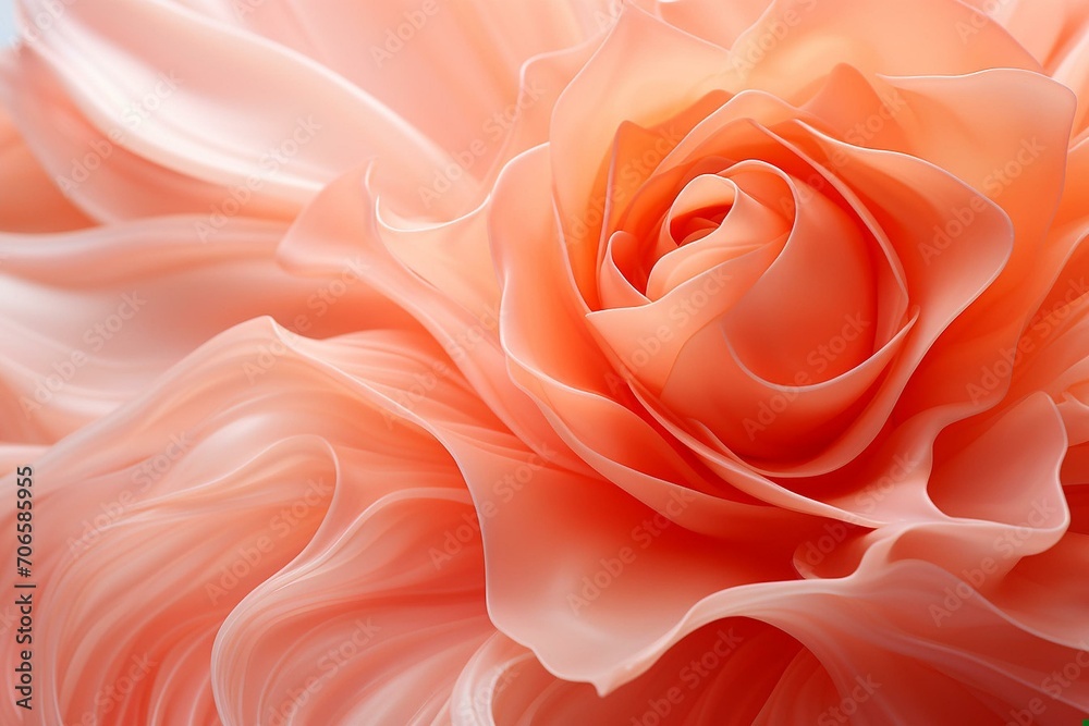 Stunning Close-up of a Peach-Colored Rose