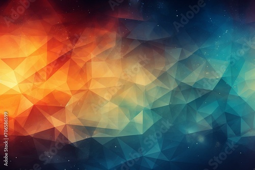 Abstract Geometric Backdrop with a Gradient of Colors