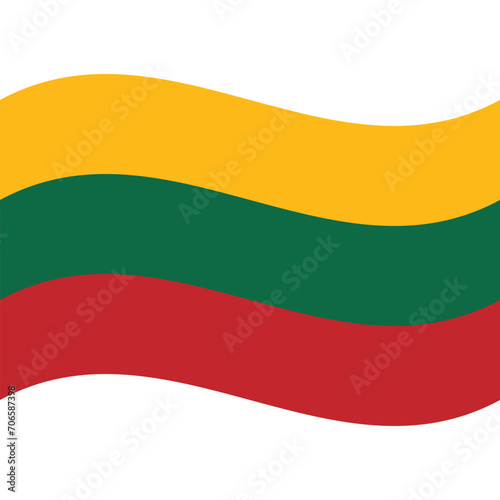 Free Download Lithuania flag in waving. Flag of Lithuania.  - GFXLoad