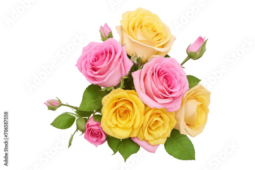 AI generated watercolor bouquet. watercolor flowers and leaves illustration for wedding, greetings, stationary, wallpapers, fashion, background. rose, blossom, olive, green leaves, Eucalyptus etc