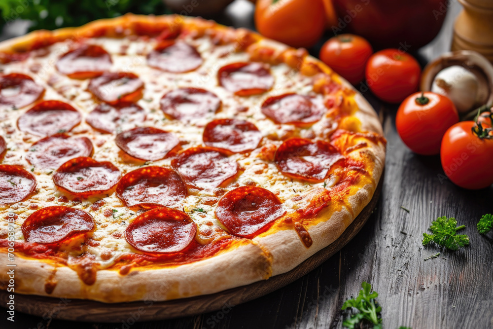 Delicious Pepperoni Pizza Made With Fresh Ingredients