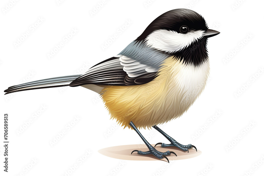 Naklejka premium Toucan Hummin bird Penguin narrow Falcon Swan Heron Woodpecker Seagull Blue Jay Cardinal Peacock Vulture Albatross Kiwi Kingfisher Canary Wren Magpie Osprey feather JPG background generative ai