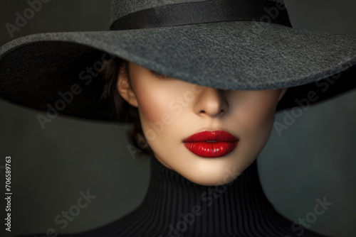 Stylish Woman In Felt Hat