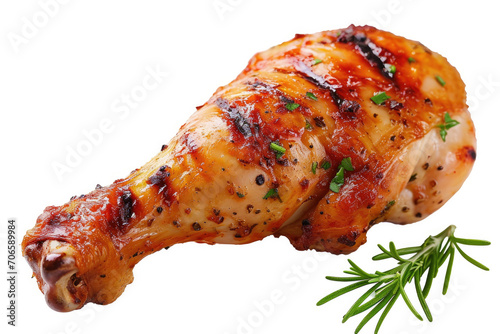 Grilled Chicken Leg With Transparent Background: Ideal For Designing
