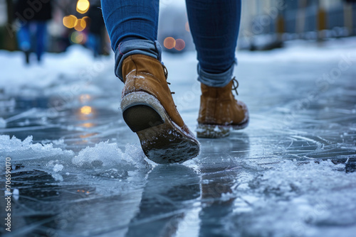 The Perils Of Slipping On An Icy Sidewalk: Woman's Fall Highlights City's Hazards photo