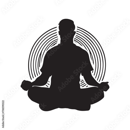 person meditating in yoga pose
