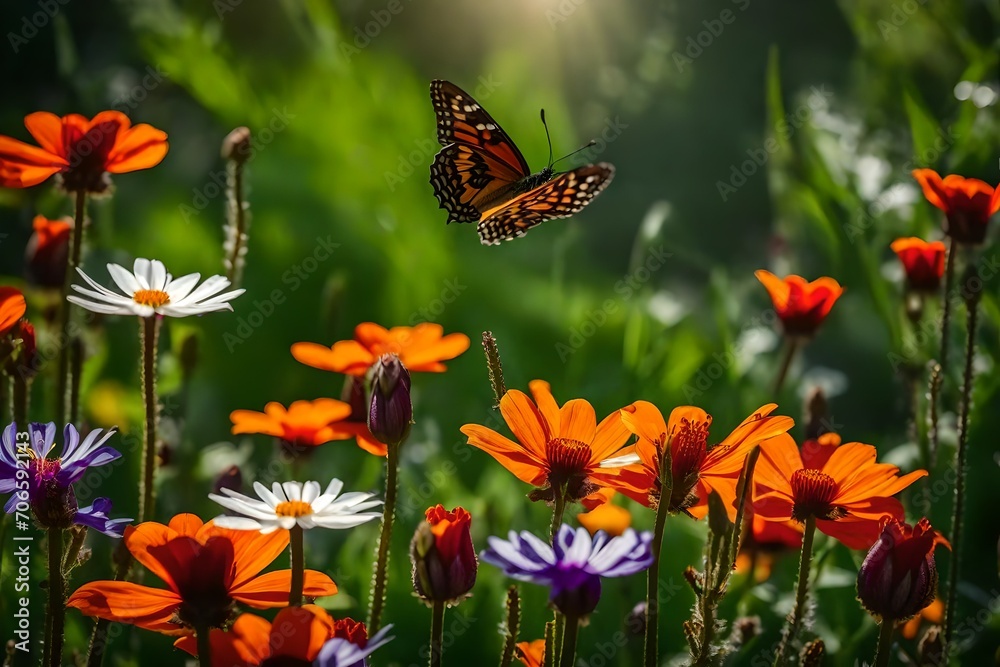 butterfly on a flower butterfly on a flower