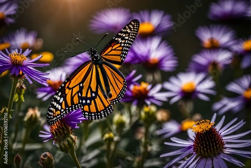 monarch butterfly on flower © azka