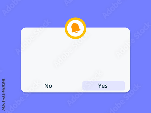 A blank notification with a exclamation sign on yellow background.