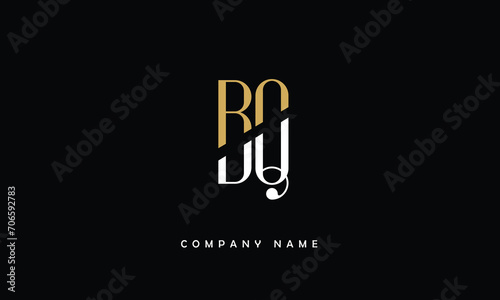 BQ, QB, B, Q Abstract Letters Logo Monogram