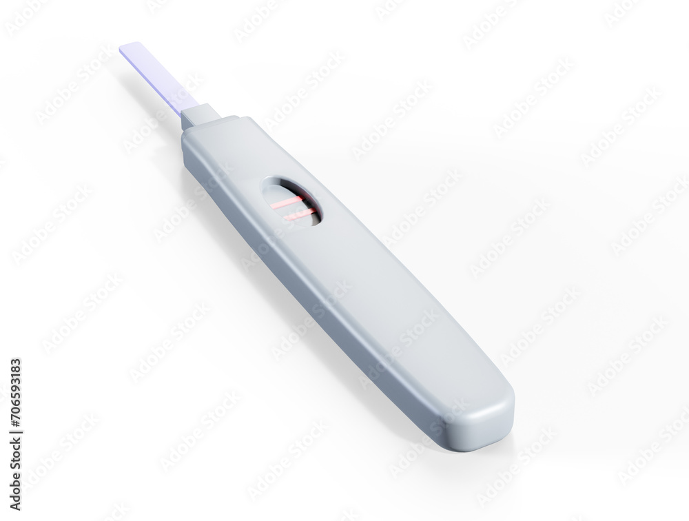 3d render of positive pregnancy test 3d render of positive pregnancy test