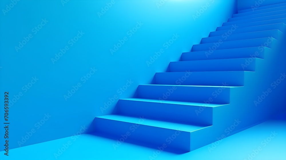 Wooden stairs elevate the promotion of the business. Business promotion stairs to heaven. stairs to the blue sky. Wooden stairs. Business start-up.
