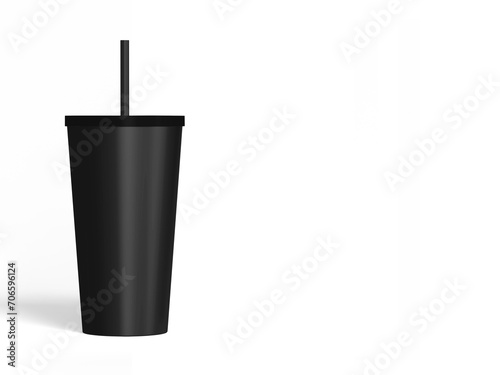 3D illustration. Soft drink cup isolated.