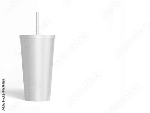 3D illustration. Soft drink cup isolated.
