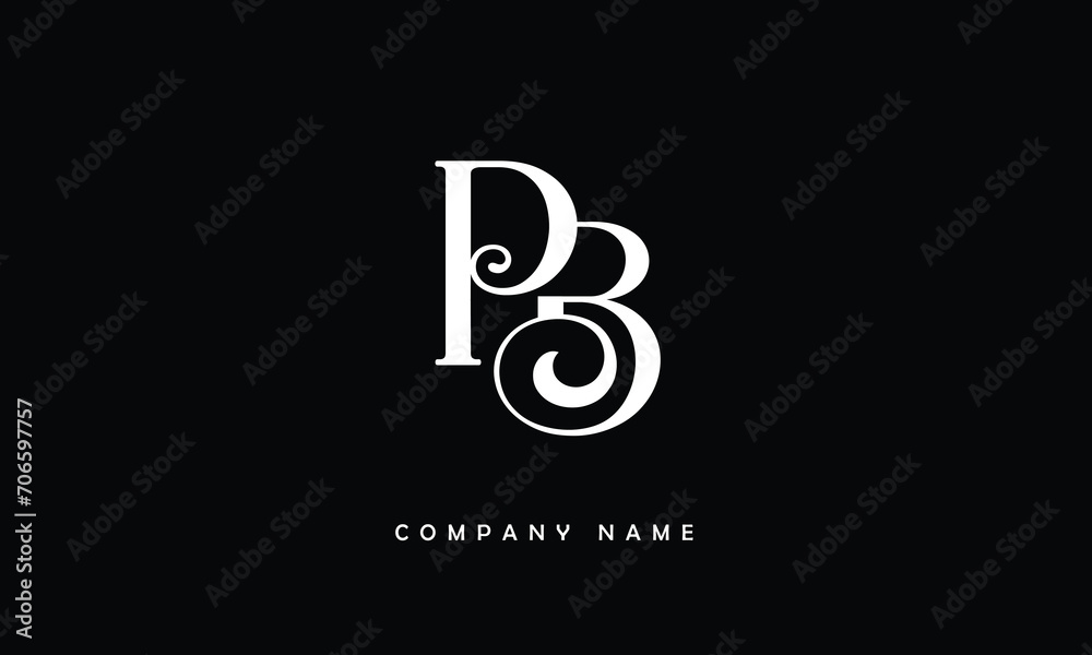 BP, PB, B, P Abstract Letters Logo Monogram BP, PB, B, P Abstract Letters Logo Monogram