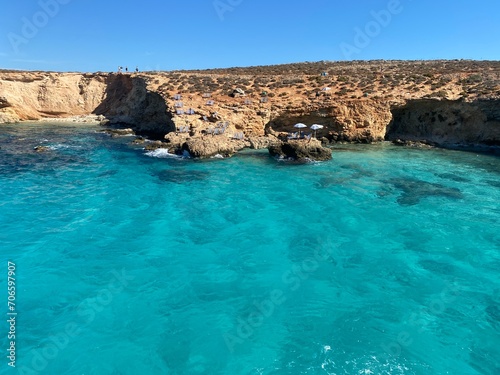blue sea and blue sky Comino Malta