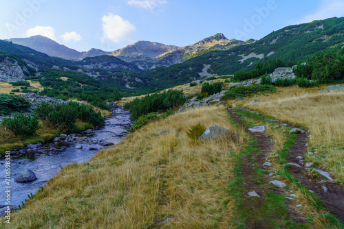 Landscape and footpath, in Pirin National Park photo