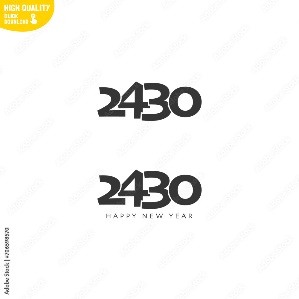 Creative Happy New Year 2430 Logo Design