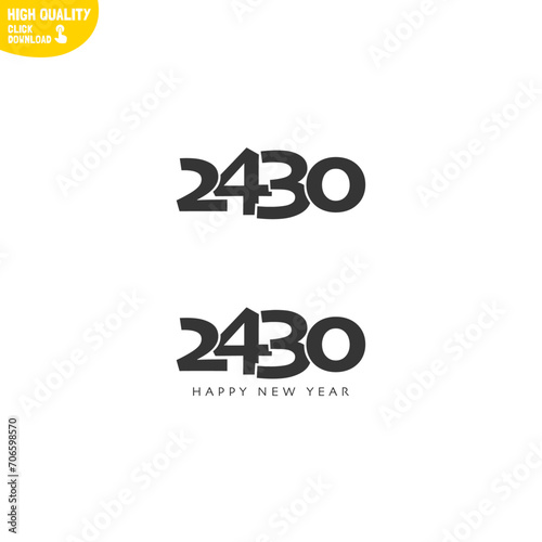 Creative Happy New Year 2430 Logo Design