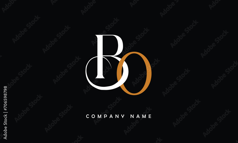 BO, OB, B, O Abstract Letters Logo Monogram