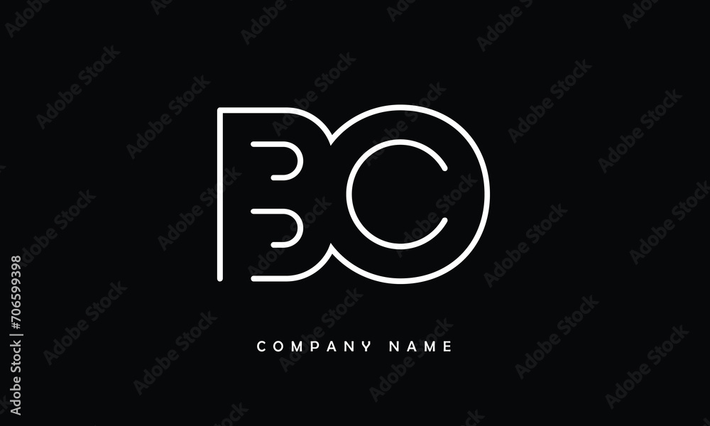 BO, OB, B, O Abstract Letters Logo Monogram BO, OB, B, O Abstract Letters Logo Monogram