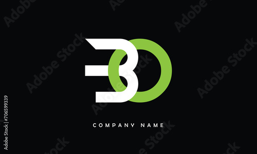 BO, OB, B, O Abstract Letters Logo Monogram