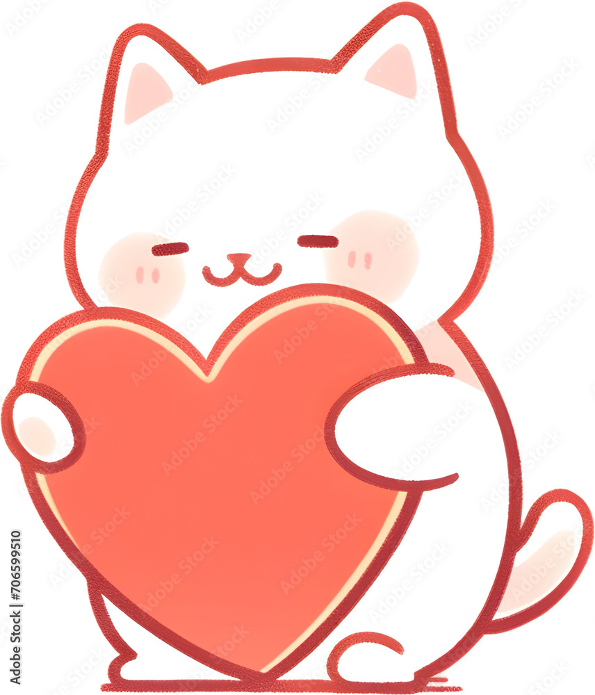 Cat holding with your love