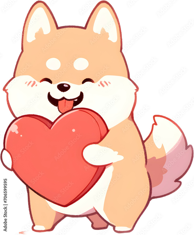 Dog with heart Dog with heart