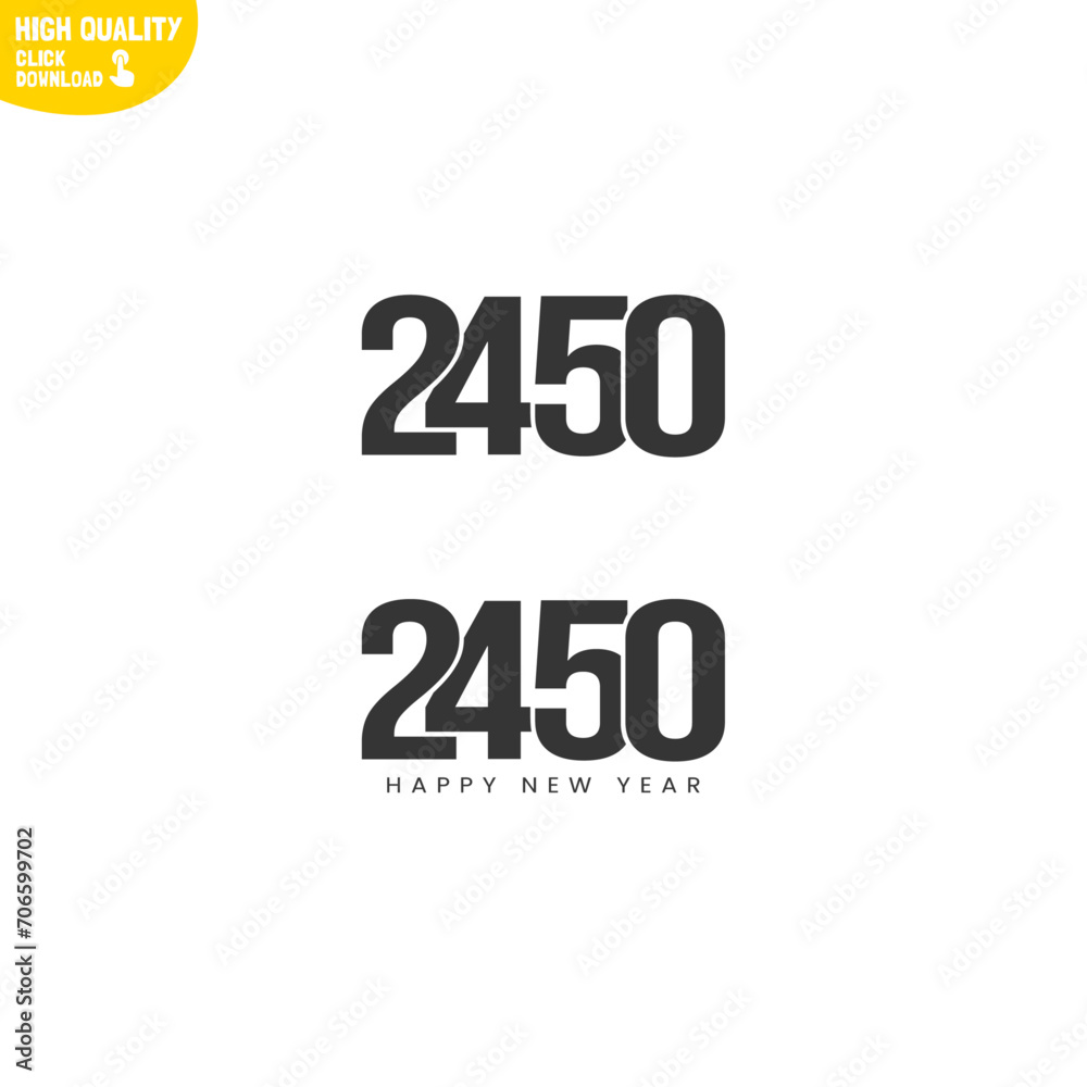Creative Happy New Year 2450 Logo Design Creative Happy New Year 2450 Logo Design