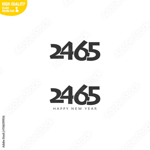 Creative Happy New Year 2465 Logo Design