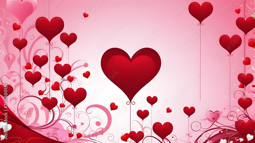 valentine background with hearts, love hearts background.