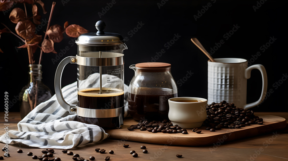 cup of coffee and beans cup of coffee and beans
