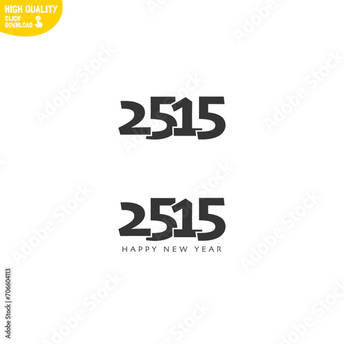 Creative Happy New Year 2515 Logo Design photo