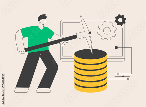 Data mining abstract concept vector illustration.