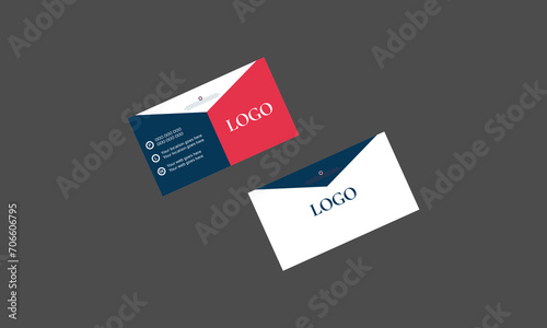 Wallpaper Mural It's Business Card, Double Sided Business Card Modern, Creative, And Stylish Attractive Design With Blue  and Red Color and  it is friendly For Business. Torontodigital.ca