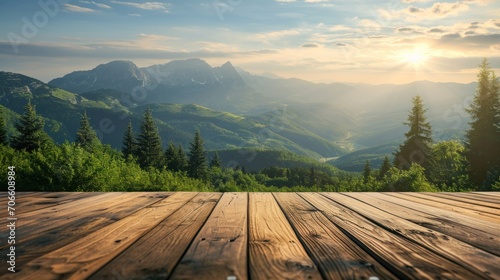 Stunning Mountain View From Wooden Floor
