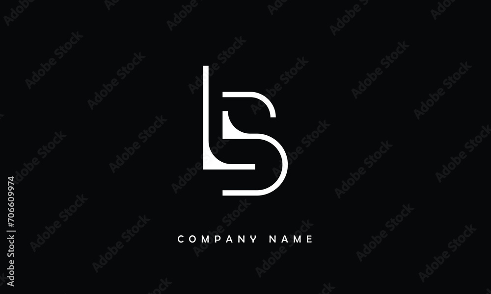 BL, LB, B, L Abstract Letters Logo Monogram BL, LB, B, L Abstract Letters Logo Monogram