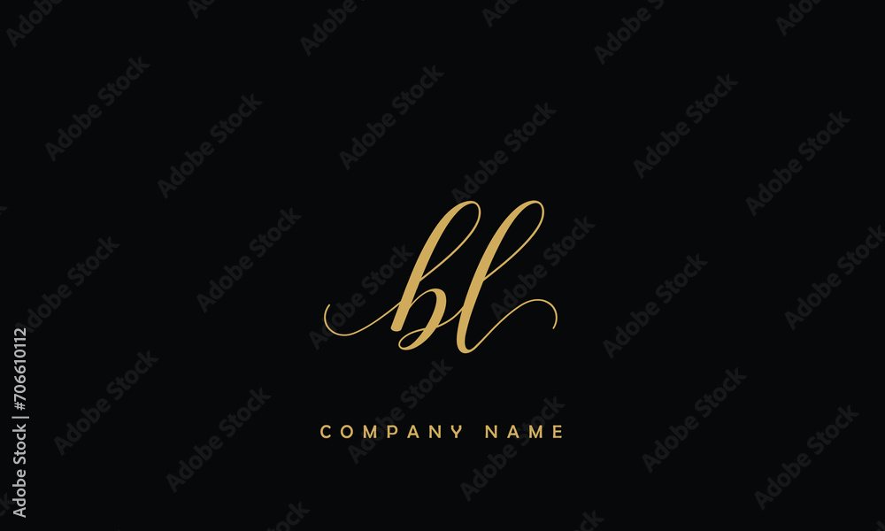 BL, LB, B, L Abstract Letters Logo Monogram BL, LB, B, L Abstract Letters Logo Monogram