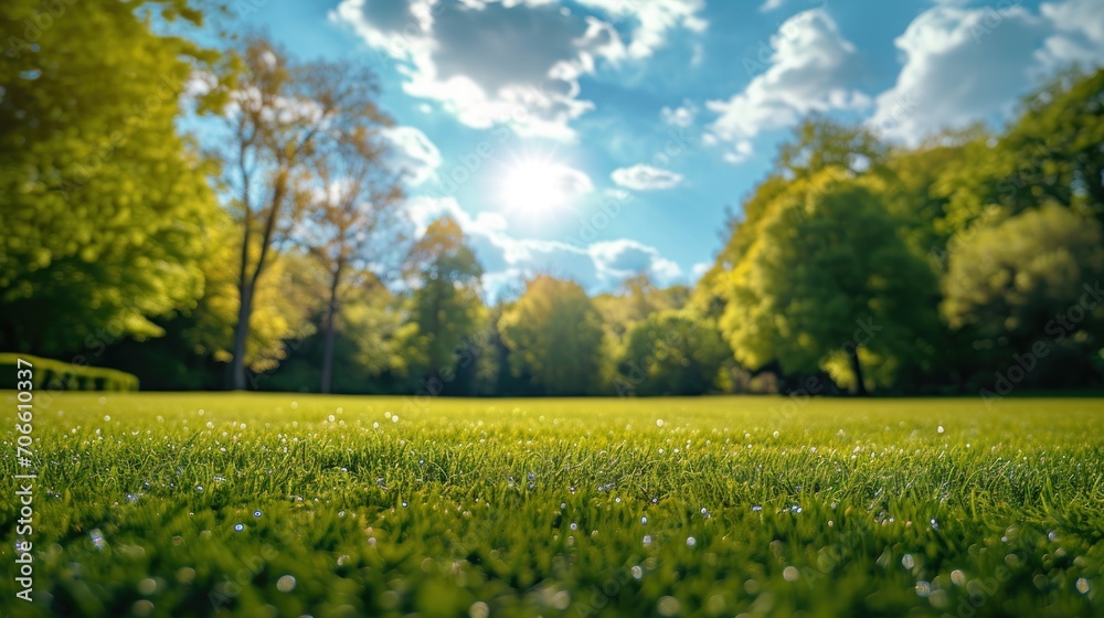 Spacious Grassy Field With Trees in the Background