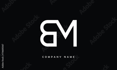 BM, MB, B, M Abstract Letters Logo Monogram photo