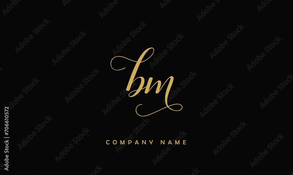 BM, MB, B, M Abstract Letters Logo Monogram