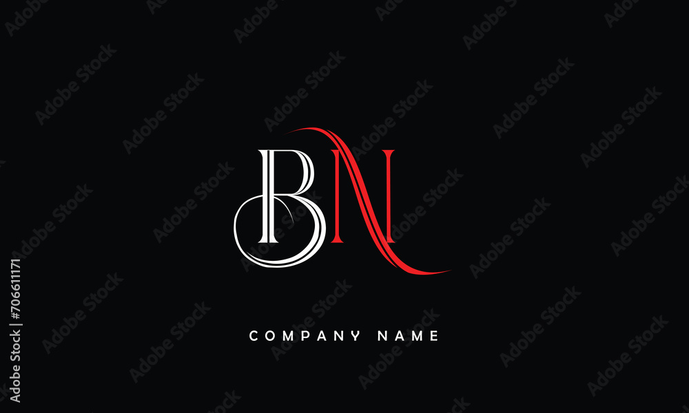 BN, NB, B, N Abstract Letters Logo Monogram BN, NB, B, N Abstract Letters Logo Monogram