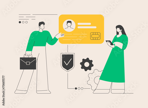 Smart ID card abstract concept vector illustration. © Visual Generation