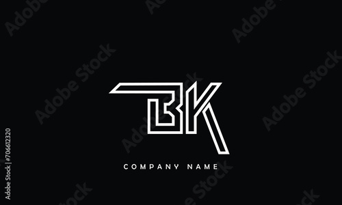 BK  KB  B  K Abstract Letters Logo Monogram