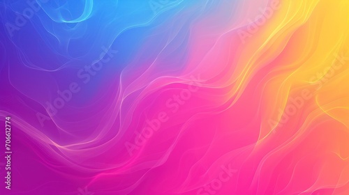 Multicolored Background With Wavy Lines in Vibrant Colors