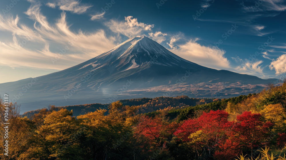 Fototapeta premium Fuji Mountain in Autumn
