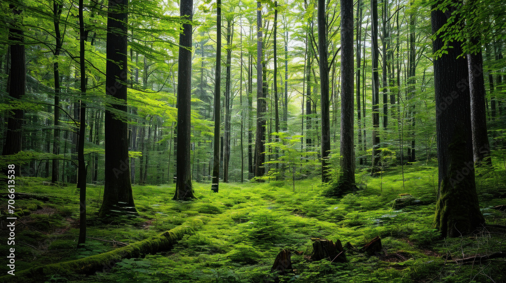 Obraz premium beautiful green forest