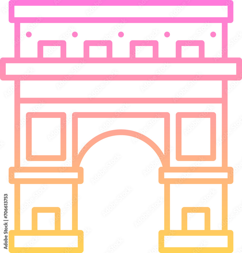 arc de triomphe icon arc de triomphe icon