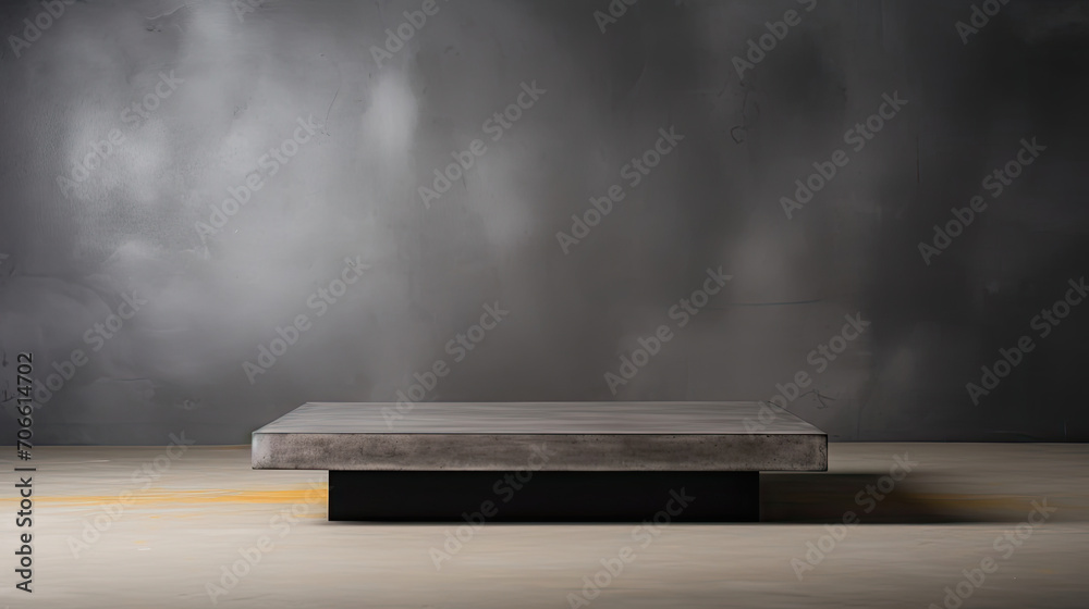 Contemporary concrete platform ideal for modern furniture display