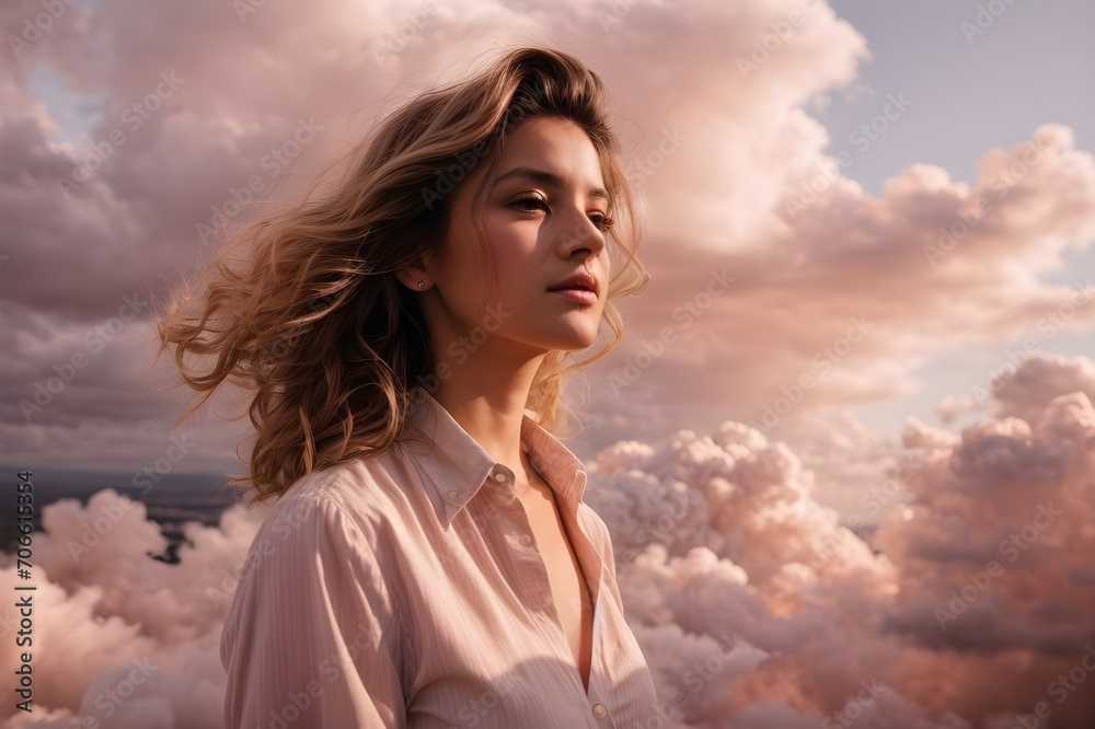 woman in the clouds woman in the clouds